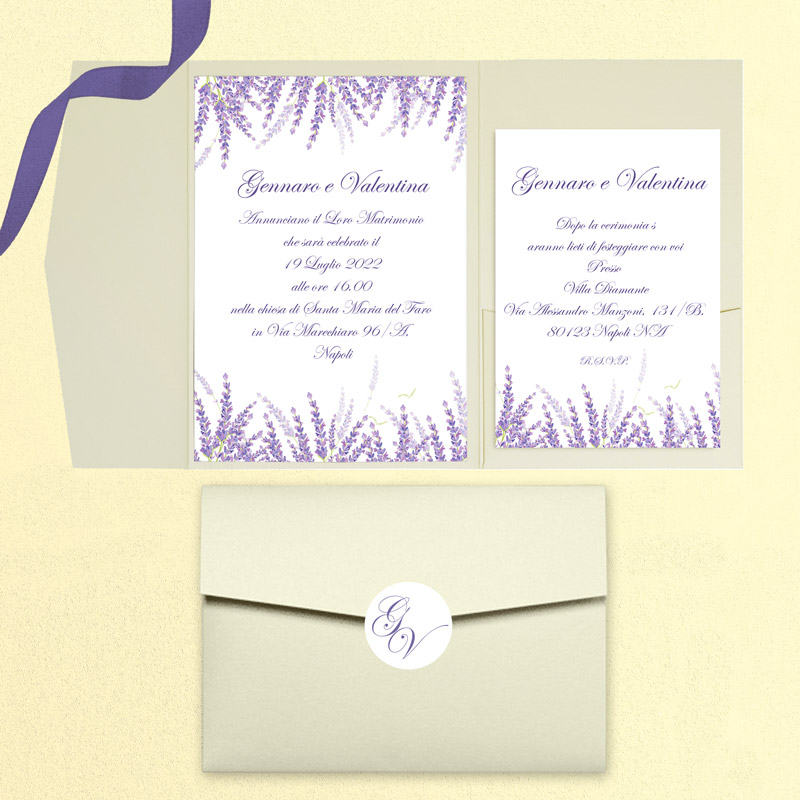 LAVANDA_ Partecipazione Pocket - hobby&papers